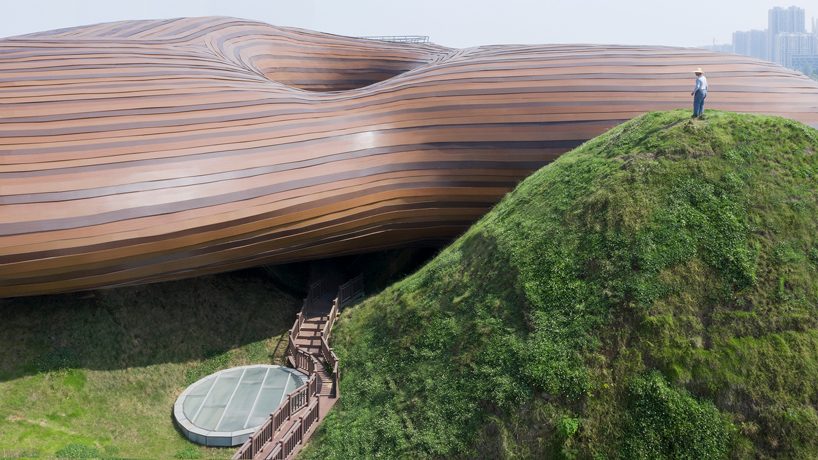 organic lines and undulating greenery form CROX's liyang museum in china designboom