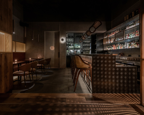 GE space design combines cocktail workshop with hidden bar behind it in chengdu, china