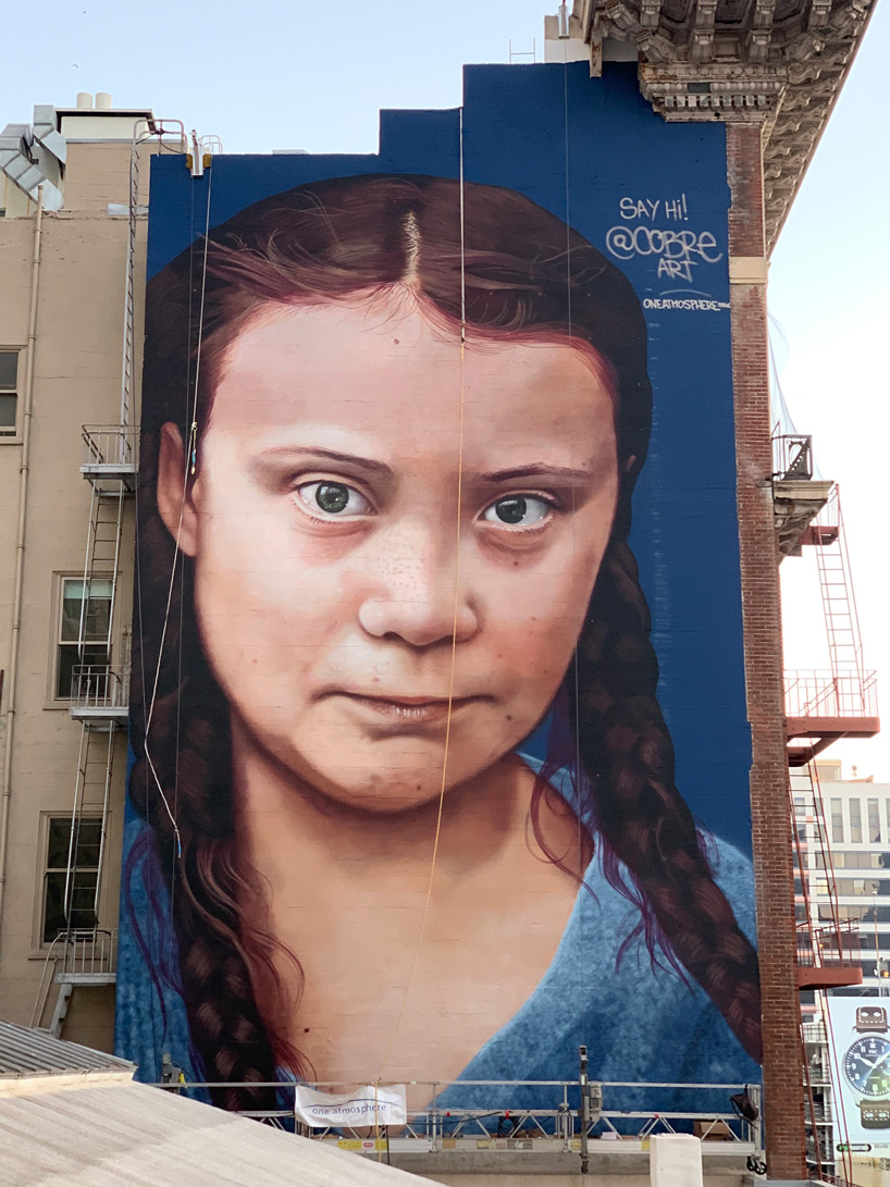 Image result for giant San Francisco Greta Thunberg mural