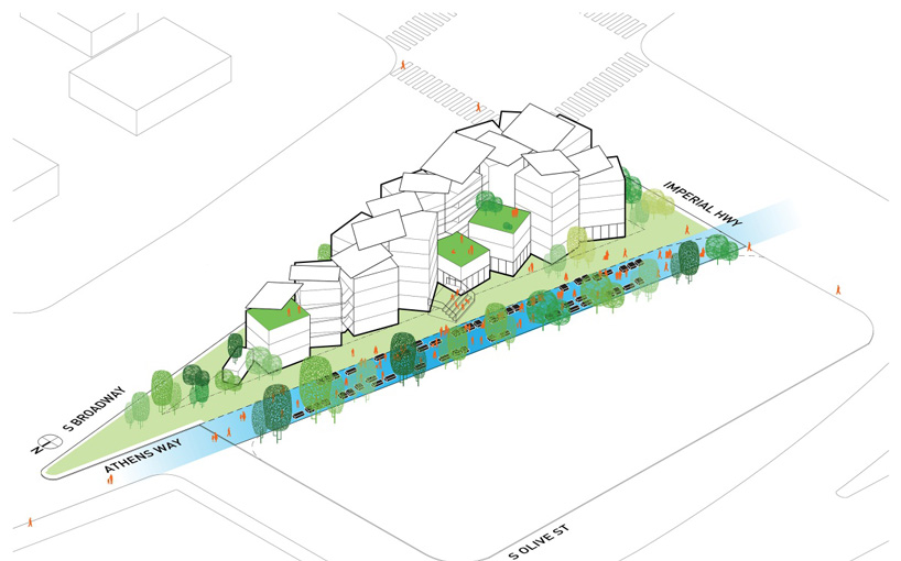 isla intersections shipping container apartments transform traffic island to house homeless in LA 