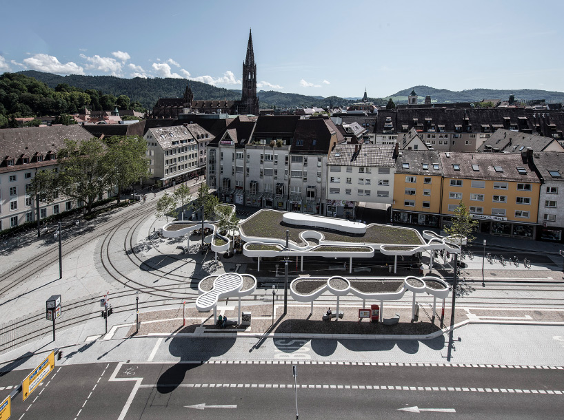 pavilion on europaplatz by j.mayer h. unites the urban experience