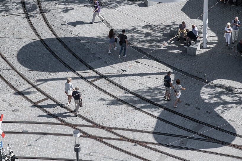 freiburg's 'pavilion on europaplatz' by j.mayer h. is a tram stop and restaurant combined
