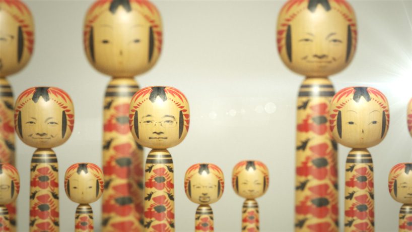 WOW explores tokyo + kokeshi dolls through two digital installations at japan house london