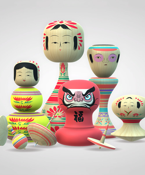 WOW explores tokyo + kokeshi dolls through two digital installations at japan house london