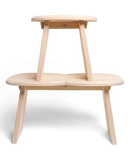 jasper morrison + wataru kumano shape 'stool' from hinoki wood