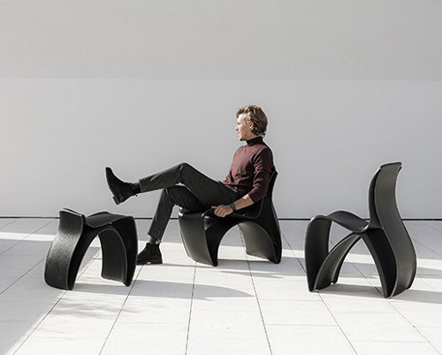 joachim froment designs 3D printed furniture out of recycled plastic waste