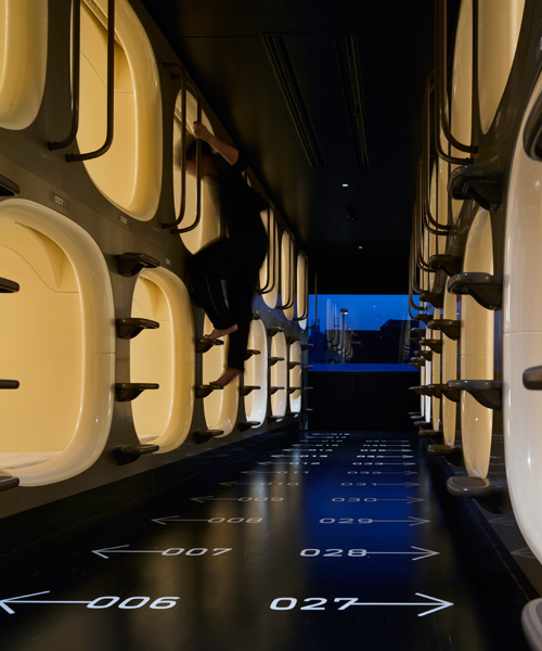naruse inokuma 'reinvents' the capsule hotel by considering each part of a guest's stay