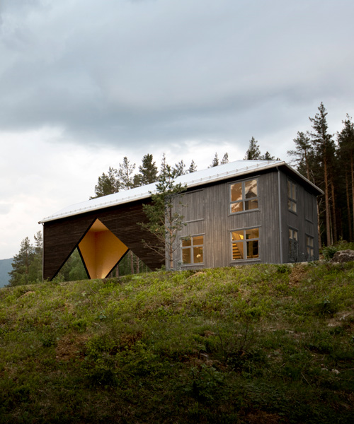 rever & drage architects designs '1/3 house' in norway to be expanded over time
