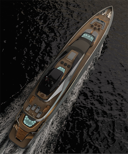 rossinavi and pininfarina design sports car-inspired super yacht