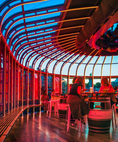 seine design floats 19th-century inspired glass restaurant over famed parisian river