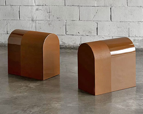 seungjoon song captures the color of earth in sienna stool collection