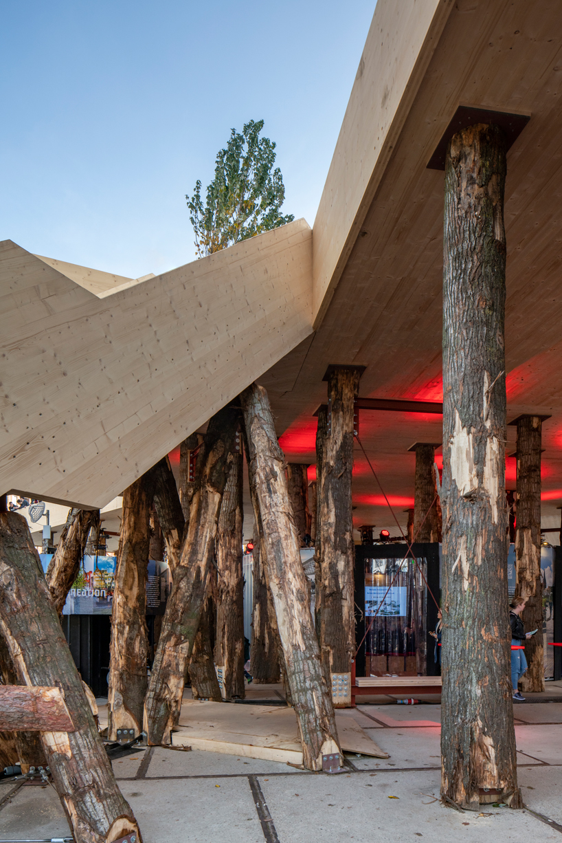 studio marco vermeulen builds against climate change with wooden biobasecamp pavilion designboom