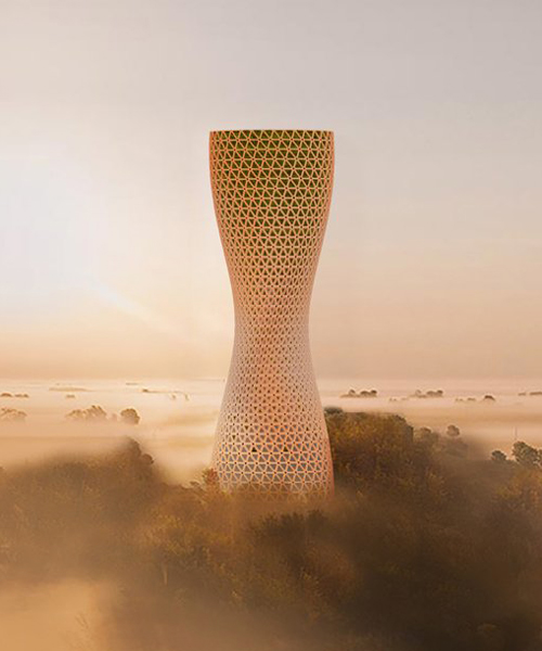 studio symbiosis tackles air pollution in india with proposed 'aura' cleaning tower