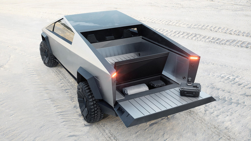 tesla's bulletproof cybertruck comes with pop-up camper configuration