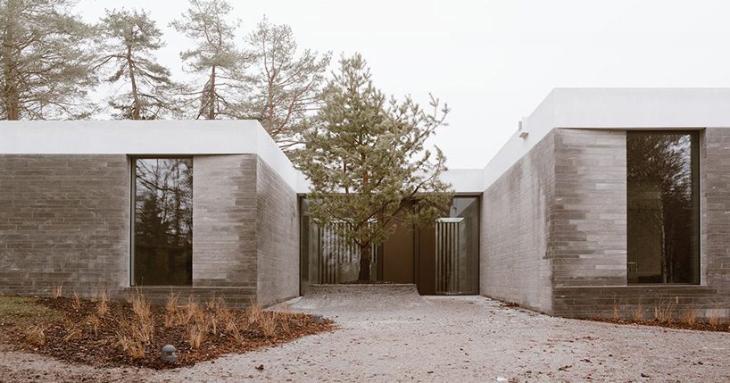 think architecture arranges house in a park as series of indepentant volumes in zurich