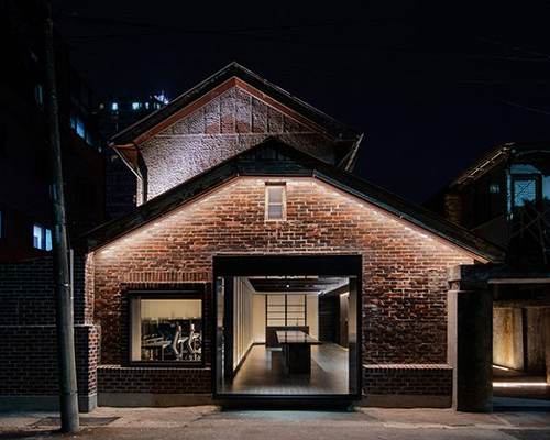 u.lab carefully renovates a former rice mill to create a softly-lit office in seoul