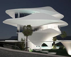 organic curves define 314 architecture studio's proposed house on the greek coast