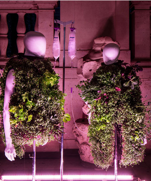 the wearable garden vest grows crops nourished by your own waste