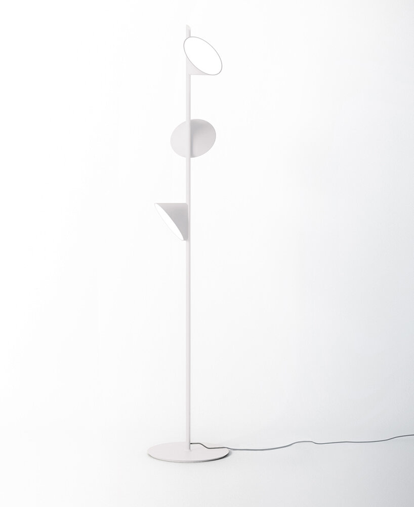innovative, functional yet sculptural axolight designs shine bright in total white