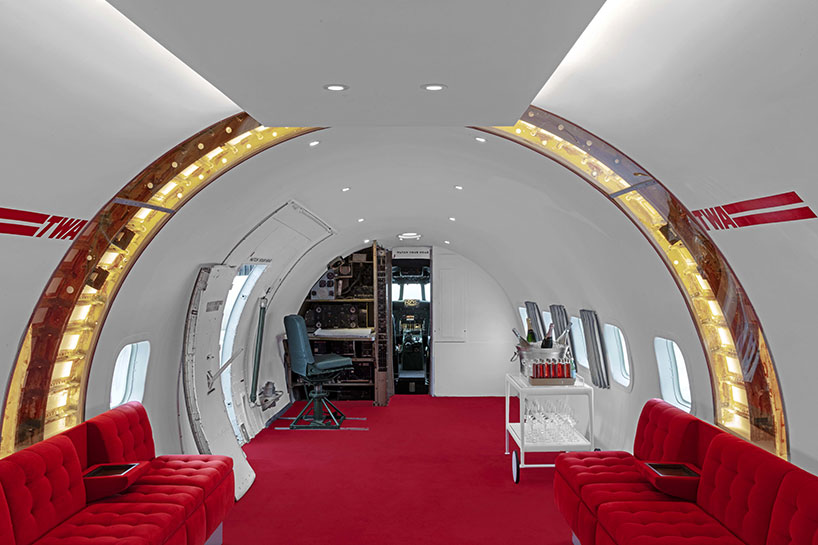 TWA hotel transforms vintage plane into a sleek retro-themed cocktail bar