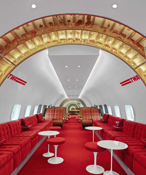 TWA hotel transforms vintage plane into a sleek retro-themed cocktail bar