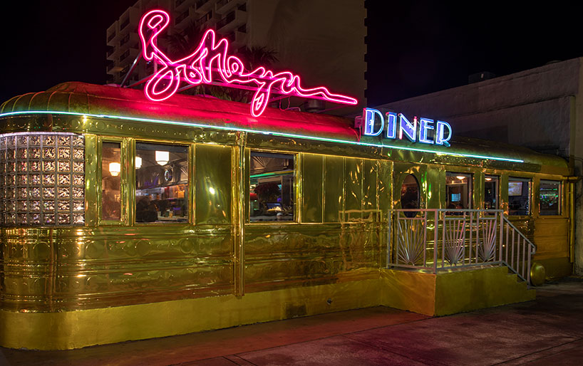 golden bottega veneta diner opens its doors during art basel miami beach