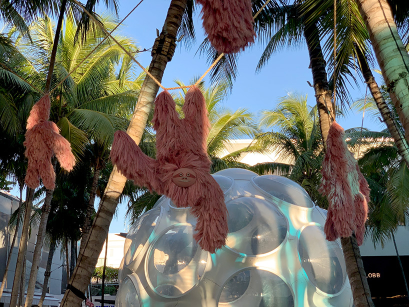 fernando laposse's naturally-dyed pink beasts at the miami design