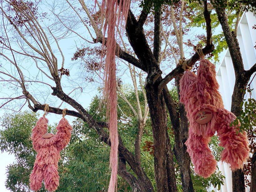 fernando laposse's naturally-dyed pink beasts at the miami design