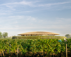 foster + partners plans domed winery that blends with bordeaux's rolling landscape
