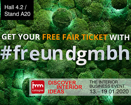 freund's biophilic materials create workspace oases at IMM cologne 2020