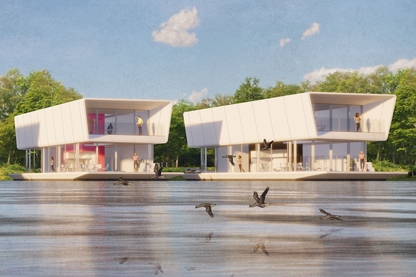 grimshaw and concrete valley develop innovative system of modular water dwellings