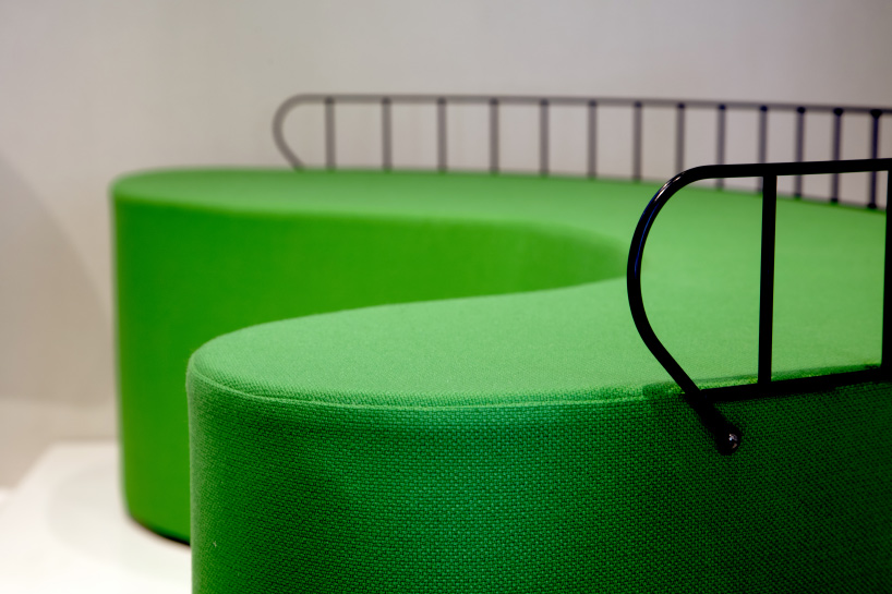 les ateliers courbet capsule installation at design miami/ displays jacques tati's 'completely impractical' seats