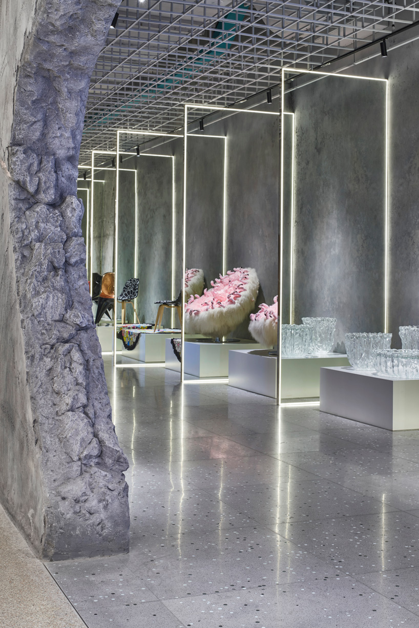 KCA encloses 'the shouter' store in shanghai with cracked concrete walls