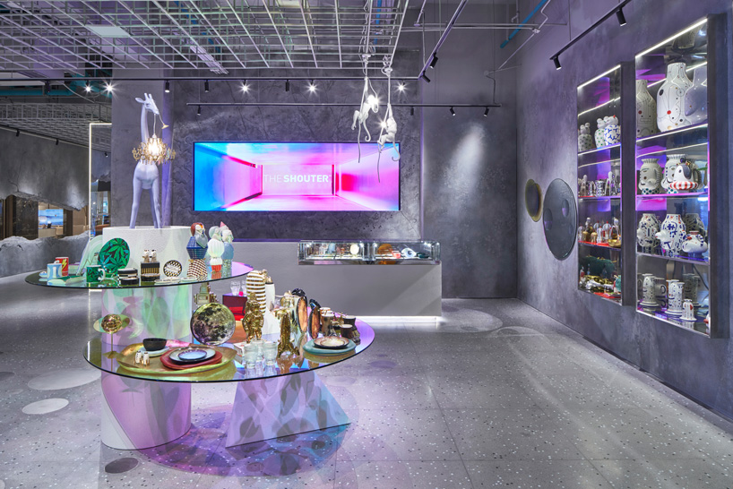 KCA encloses 'the shouter' store in shanghai with cracked concrete walls