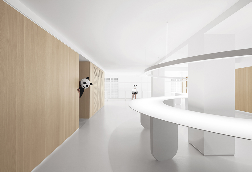 panda design builds a new office around a curved workspace in xiamen, china designboom