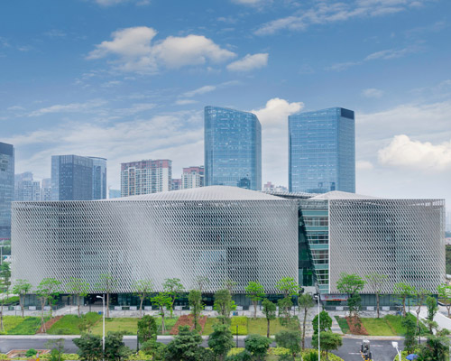 rocco design architects associates completes library and cultural center for complex in shenzhen