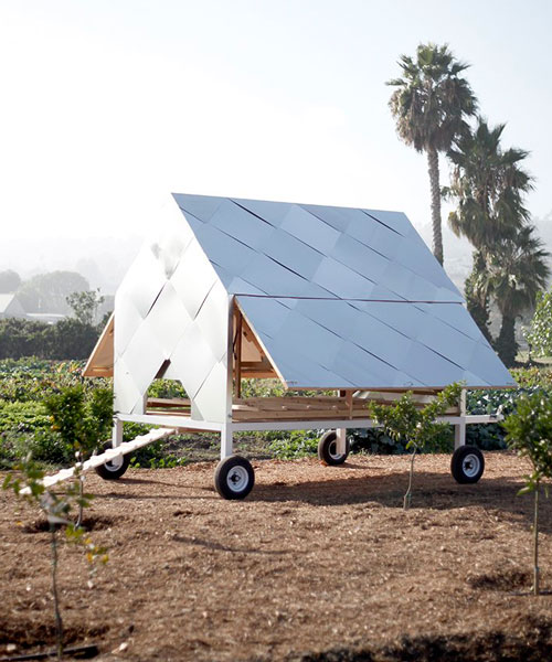 a solar-powered chicken caravan by doh studio is a 'coop on wheels'