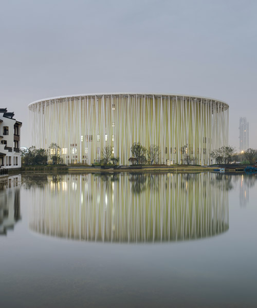 steven chilton architects completes 'bamboo forest' wuxi taihu show theater