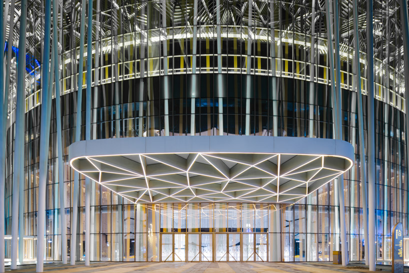 steven chilton architects completes 'bamboo forest' wuxi taihu show theater