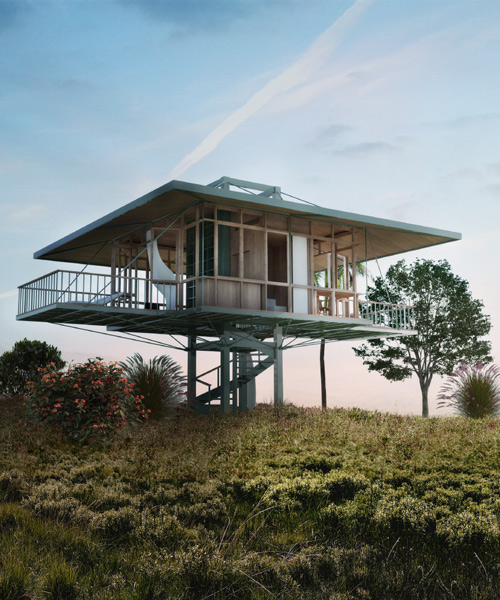 alexis dornier's prefabricated 'stilt studios' offer elevated living in indonesia