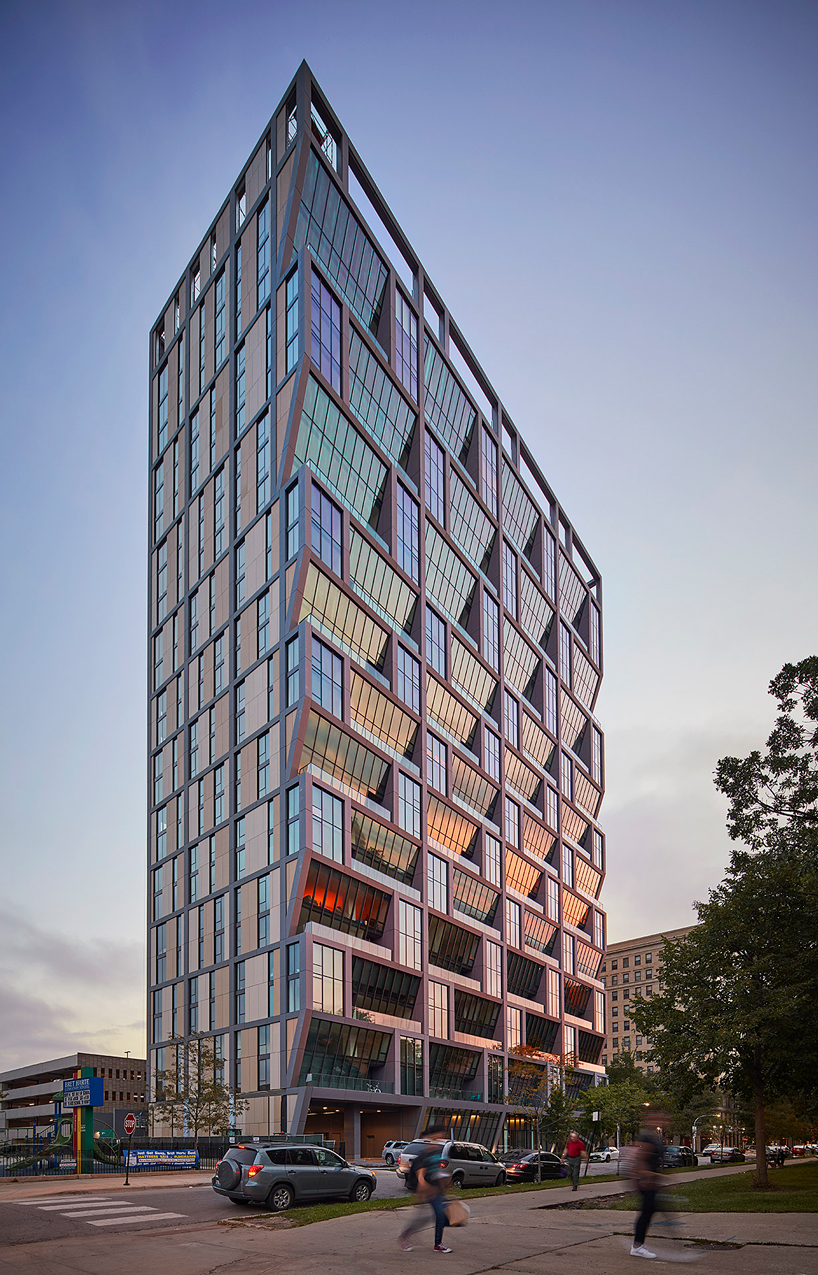 studio gang explores solar carving with residential tower in chicago designboom