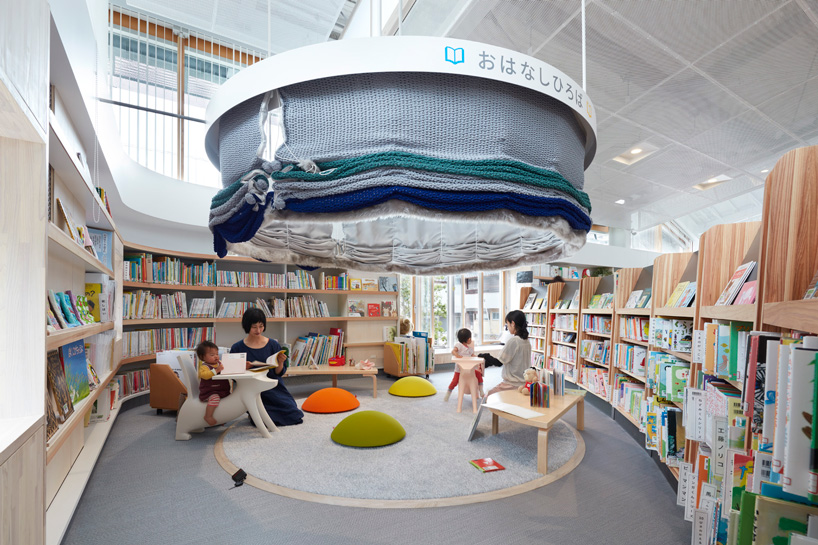 takao shiotsuka atelier tops taketa city library in japan with fragmented gable roof