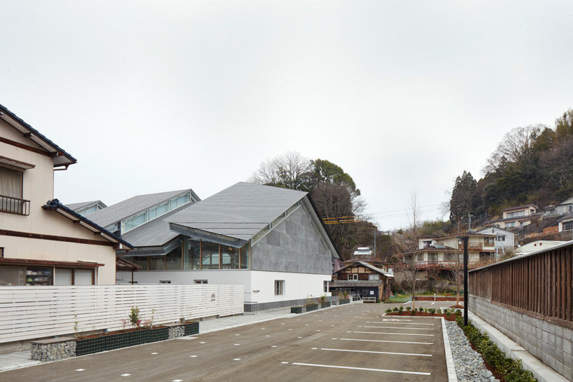 takao shiotsuka atelier tops taketa city library in japan with fragmented gable roof