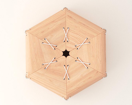 the tangerine stool by lorenzo vega is based on the geometry of fruit