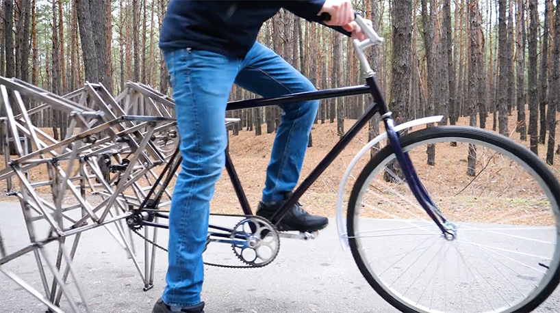 walking bicycle with legs