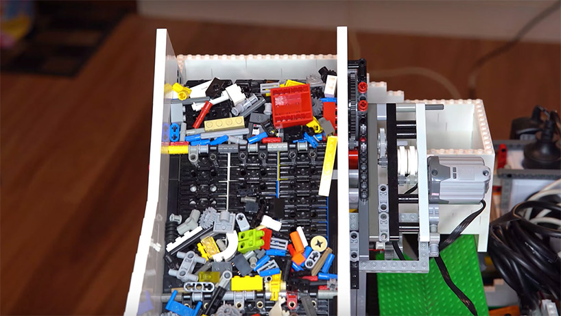 the universal LEGO sorter is an AI-powered machine that sorts every type of  block