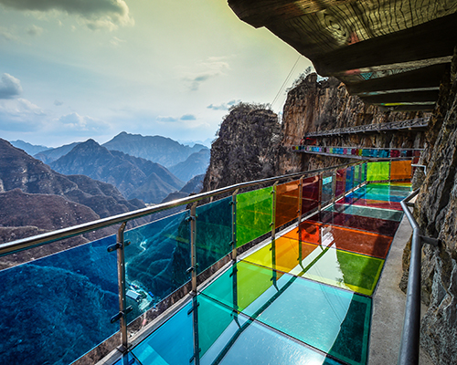 the world through vanceva's rainbow-tinted architectural glass