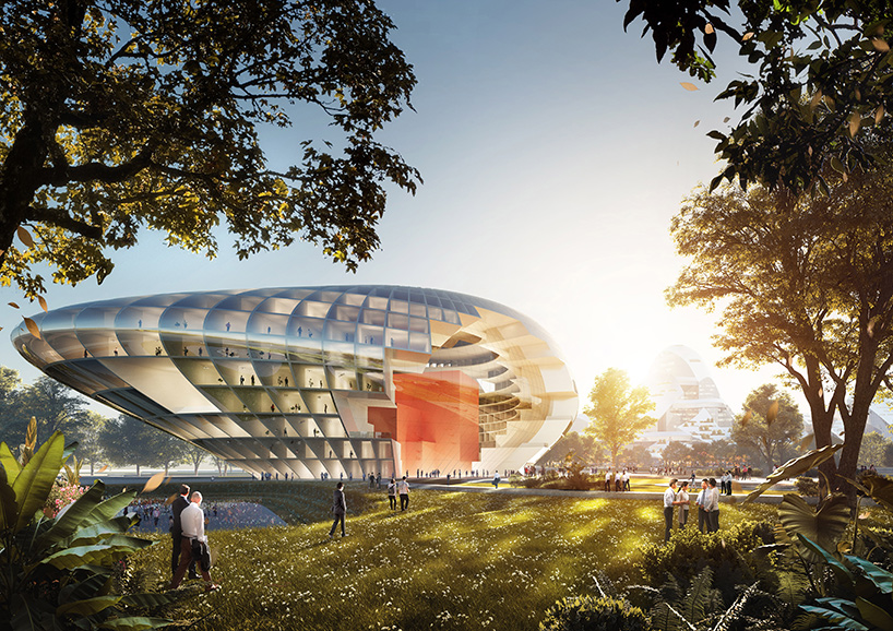 MVRDV conceives vast tencent campus in shenzhen as an undulating mountain range