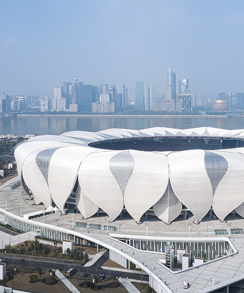 NBBJ expresses sustainable hangzhou stadiums with organic lotus-petal elements