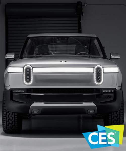 amazon presents rivian R1T electric pickup truck at CES